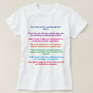 T-shirt Chemise drôle de cobaye