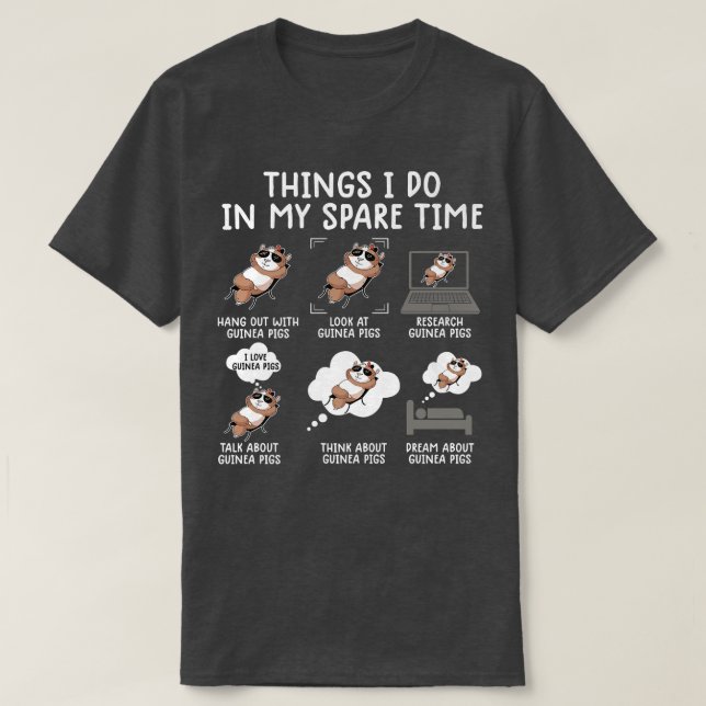 T-shirt Chemise drôle de cochon d'Inde Humour Srcastique C (Design devant)