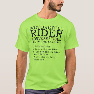 T-shirt Chemise drôle de conversations de moto