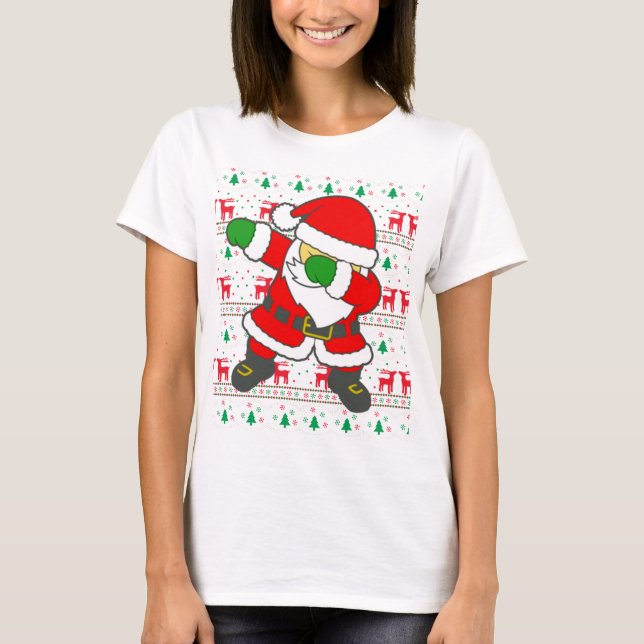 T-shirt Chemise drôle de douille de Noël de Dabbin Père (Devant)