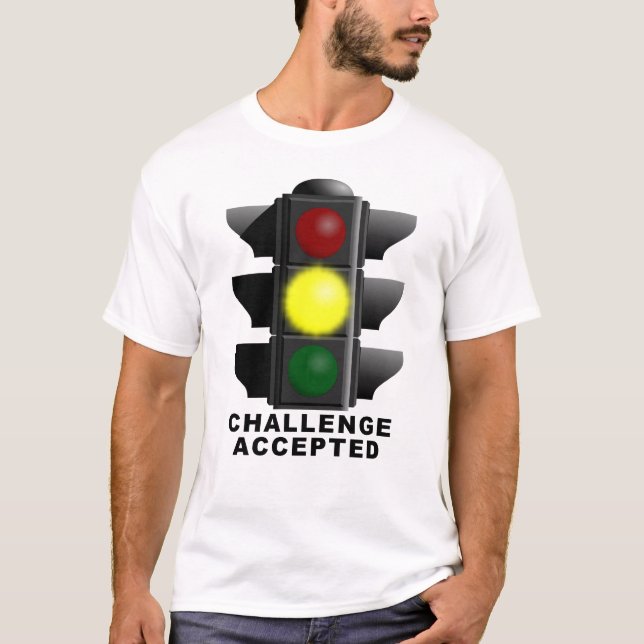 T-shirt Chemise drôle de feu de circulation "déf accepté" (Devant)