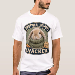 T-shirt Chemise drôle de lapin Soutien Émotionnel Snackeur