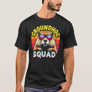 T-shirt Chemise drôle de l'équipe de la marmotte Jour heur