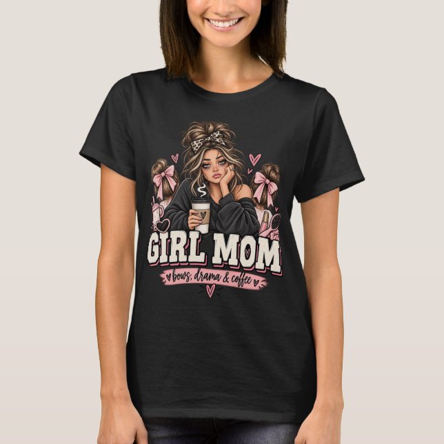 T-shirt Chemise drôle de maman de fille (Devant)
