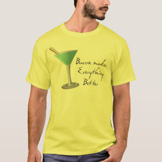 T-shirt Chemise drôle de Martini de lard