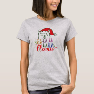 T-shirt Chemise drôle de Noël   de lama de La de La de L
