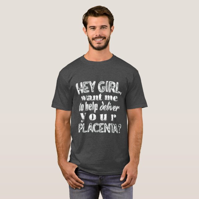 T-shirt chemise drôle de papa de soutien de naissance - (Devant entier)