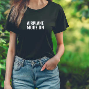 T-shirt Chemise drôle de randonnée mode avion sur fond bla