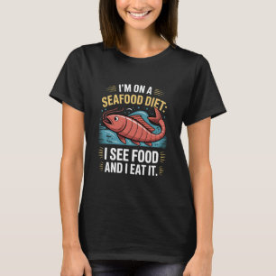 T-shirt Chemise drôle de régime de fruits de mer - pour le