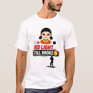 T-shirt Chemise drôle de Squid Game Rouge Lumière Verte Lu