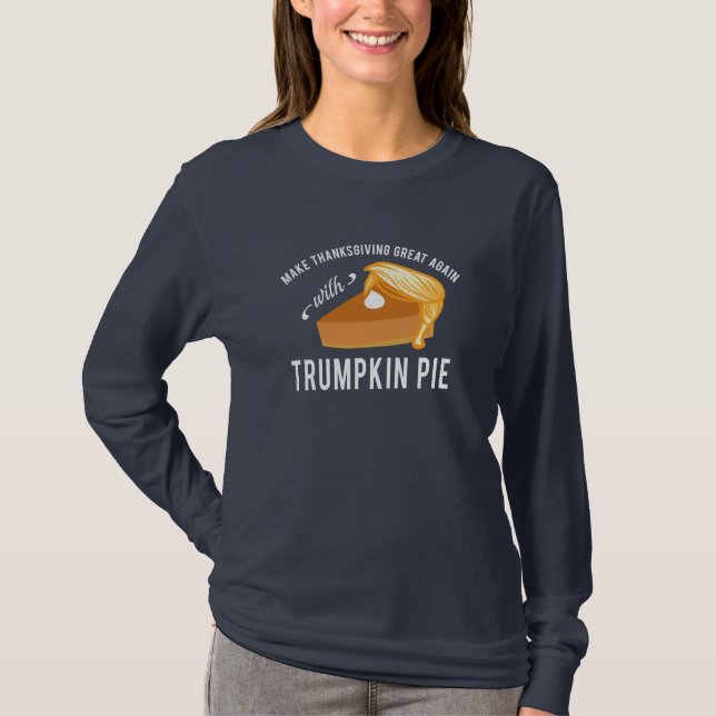 T-shirt Chemise drôle de tarte de Trumpkin de thanksgiving (Devant)