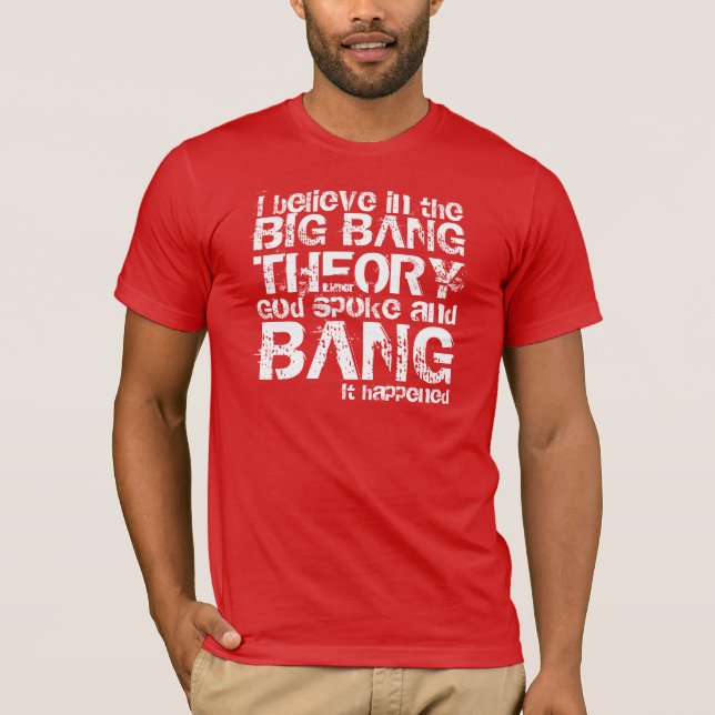 T-shirt chemise drôle de théorie du Big Bang (Devant)