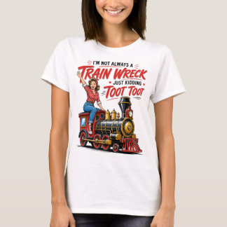 T-shirt Chemise drôle de train humoristique chemin de fer