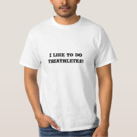 Chemise drôle de triathlon que j'aime faire