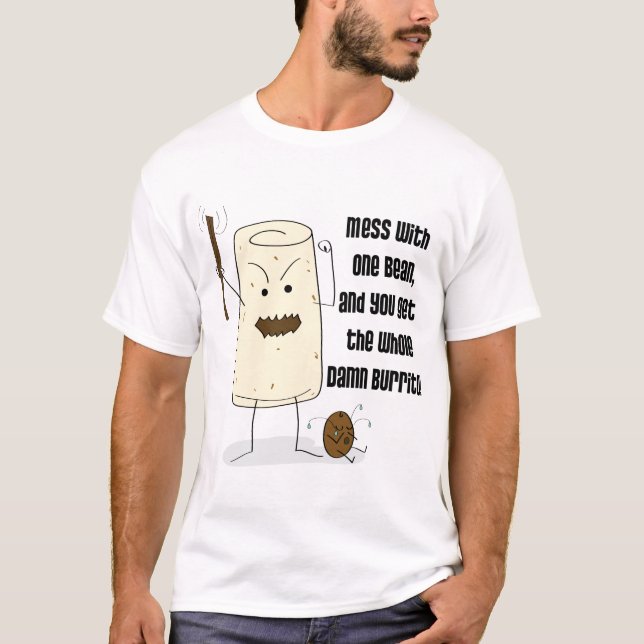 T-shirt Chemise drôle d'haricot et de burrito ! (Devant)