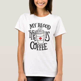 T-shirt Chemise drôle d'infirmière café – Mon groupe sangu