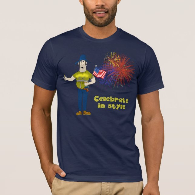 T-shirt Chemise drôle du 4 juillet (Devant)