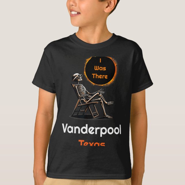 T-shirt Chemise Drôle Éclipse Solaire Vanderpool Texas Là (Devant)