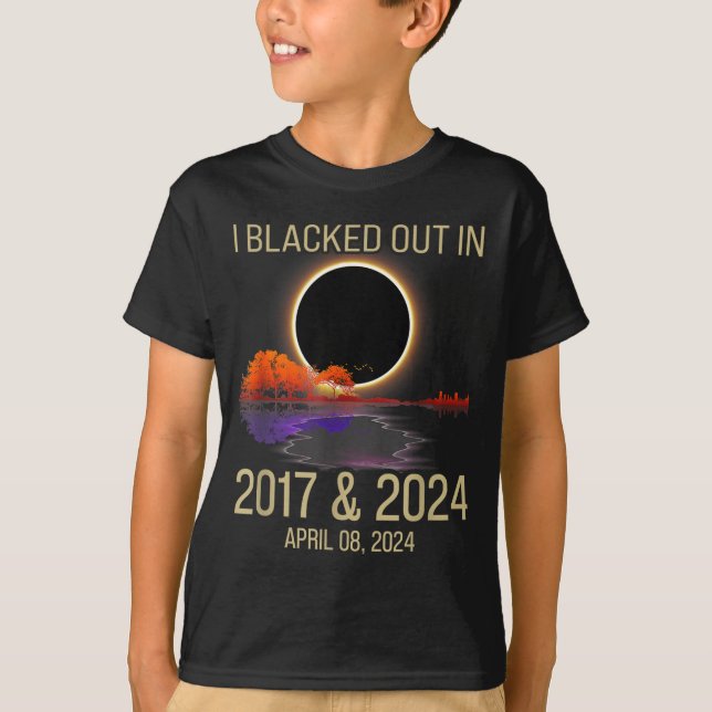 T-shirt Chemise drôle éclipse totale 2017 de soleil (Devant)