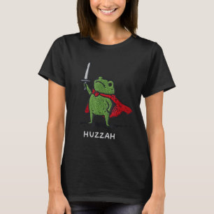 T-shirt Chemise drôle Huzzah Grenouille Chevalier Épée Mèm