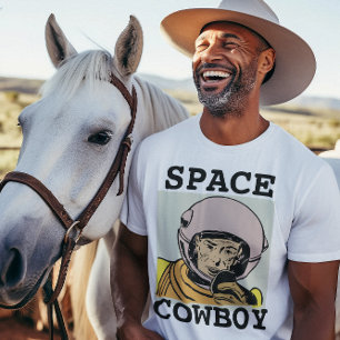 T-SHIRT CHEMISE DRÔLE POUR HOMME SPACE COWBOY