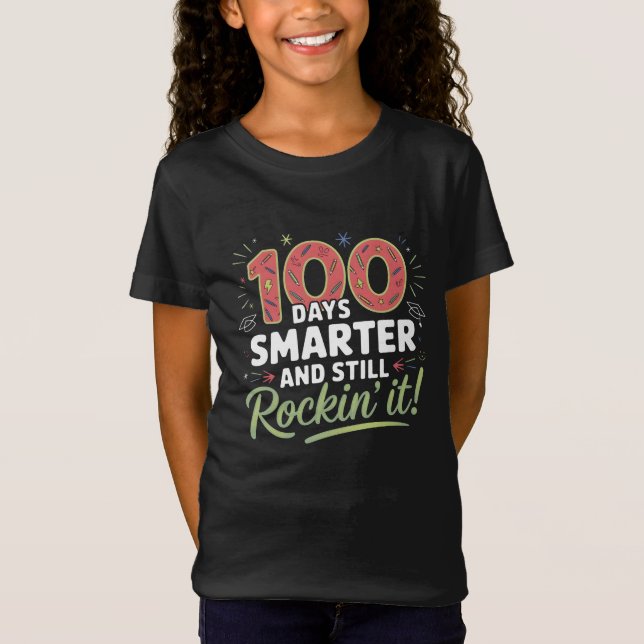 T-Shirt chemise du 100e jour d'école (Devant)