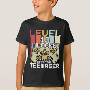 T-shirt Chemise du 13e anniversaire. Niveau 13 déverrouil