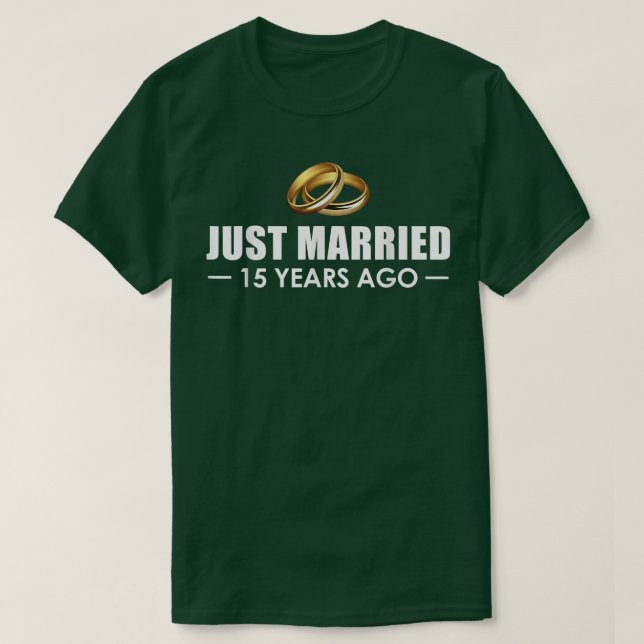 T-shirt Chemise du 15ème anniversaire du Mariage - Marié 1 (Design devant)