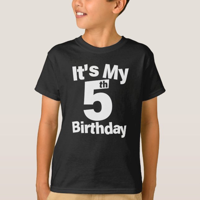 T-shirt Chemise du 5e anniversaire. C'est mon 5e anniversa (Devant)