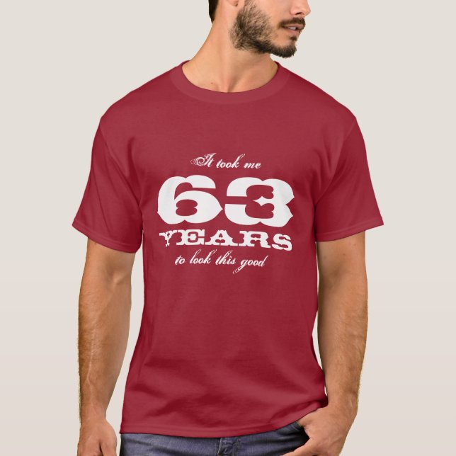 T-shirt Chemise du 63e anniversaire | Numéro d'année perso (Devant)