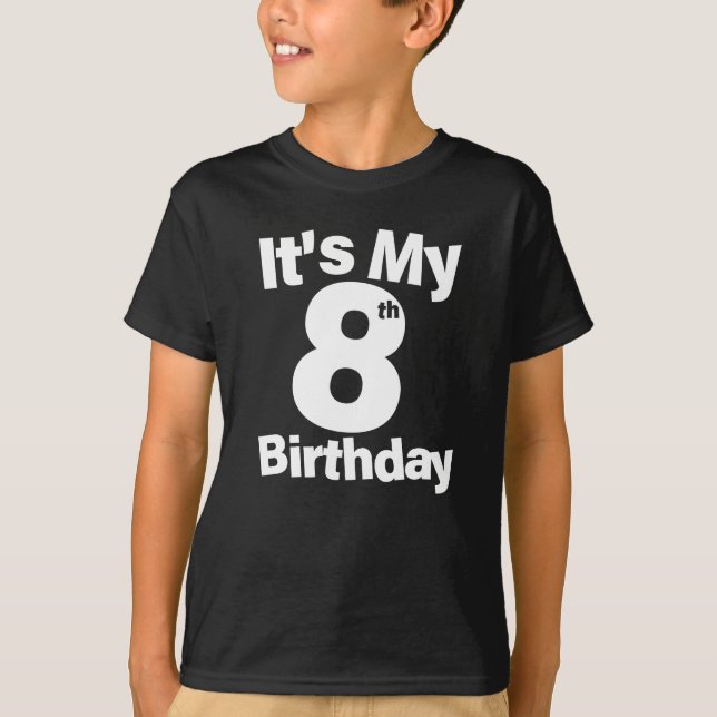 T-shirt Chemise du 8ème anniversaire. C'est mon 8e anniver (Devant)