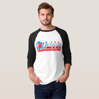 T-shirt Chemise du base-ball des hommes de logo d'hexagone