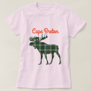T-shirt Chemise du Cap-Breton moose tartan rose