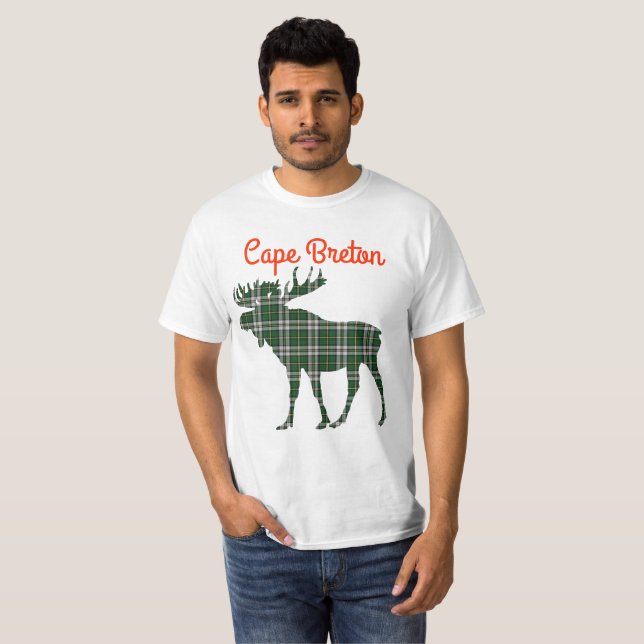 T-shirt Chemise du Cap-Breton tartan d'orignal (Devant entier)
