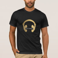 Chemise du DJ d'écouteur d'or de Faux