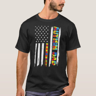 T-shirt Chemise du drapeau américain en détresse pour papa