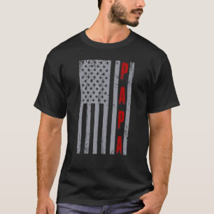 T-shirt Chemise du drapeau américain fière Mens Papa Cadea
