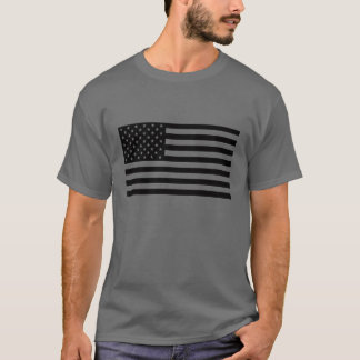 T-shirt Chemise du drapeau américain - Texte noir