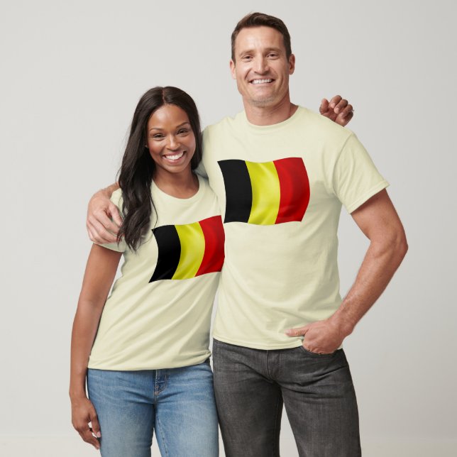 T-shirt Chemise du drapeau de la Belgique (Unisexe)