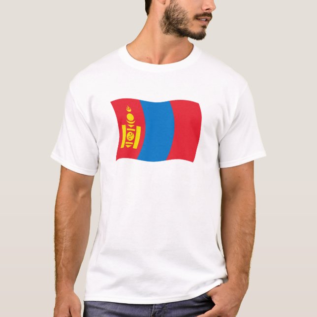 T-shirt Chemise du drapeau de la Mongolie (Devant)