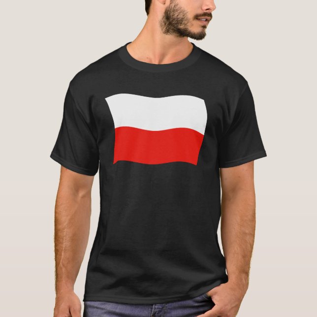 T-shirt Chemise du drapeau de la Pologne (Devant)