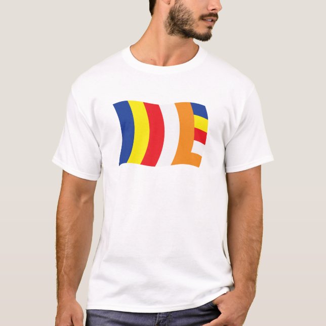 T-shirt Chemise du drapeau de la religion bouddhiste (Devant)
