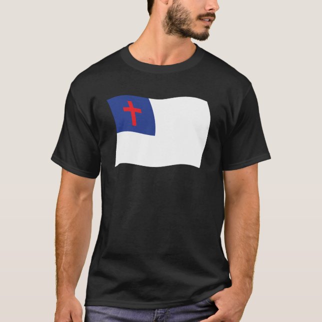 T-shirt Chemise du drapeau de la religion chrétienne (Devant)