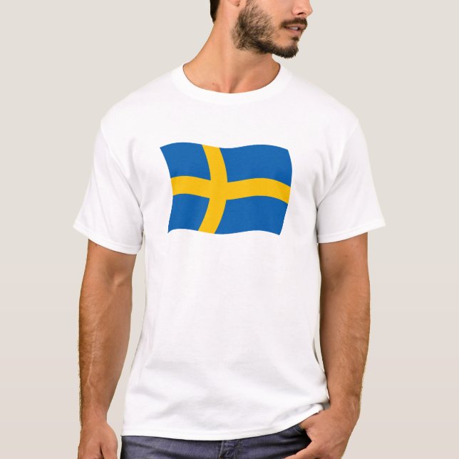 T-shirt Chemise du drapeau de la Suède (Devant)