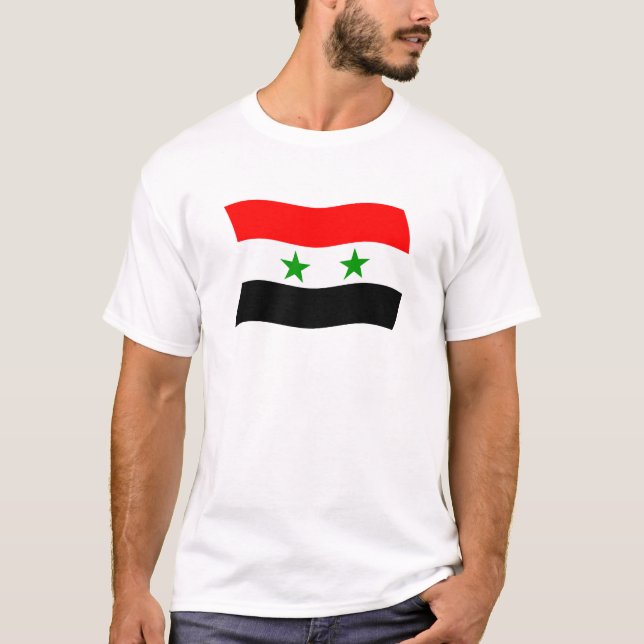 T-shirt Chemise du drapeau de la Syrie (Devant)