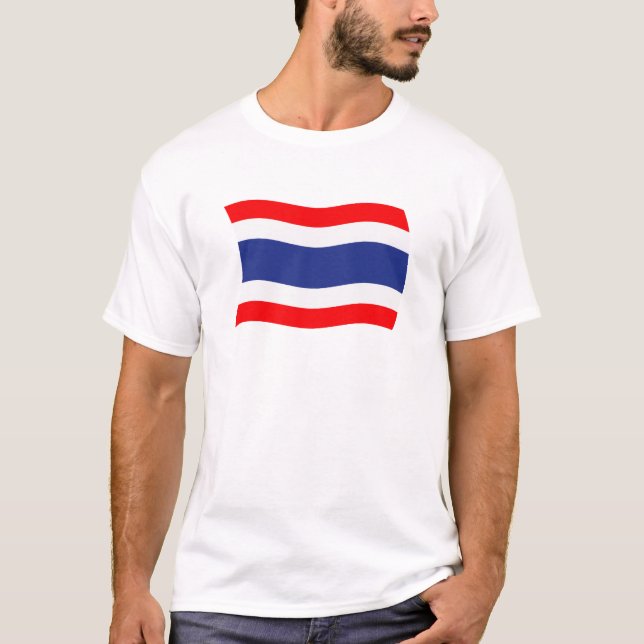 T-shirt Chemise du drapeau de la Thaïlande (Devant)