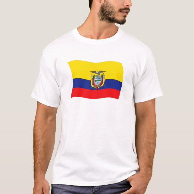 T-shirt Chemise du drapeau de l'Équateur (Devant)