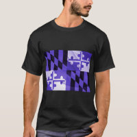 Chemise du drapeau de l'État du Maryland violet de