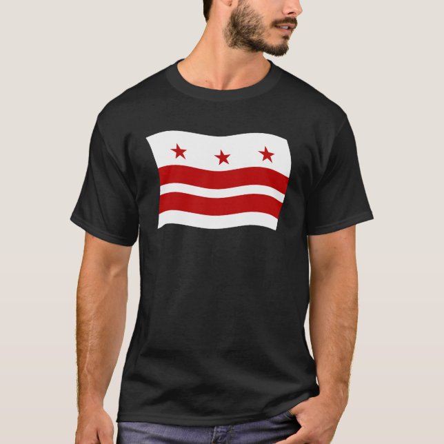 T-shirt Chemise du drapeau de Washington D.C. (Devant)