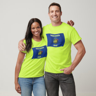 T-shirt Chemise du drapeau du Wisconsin